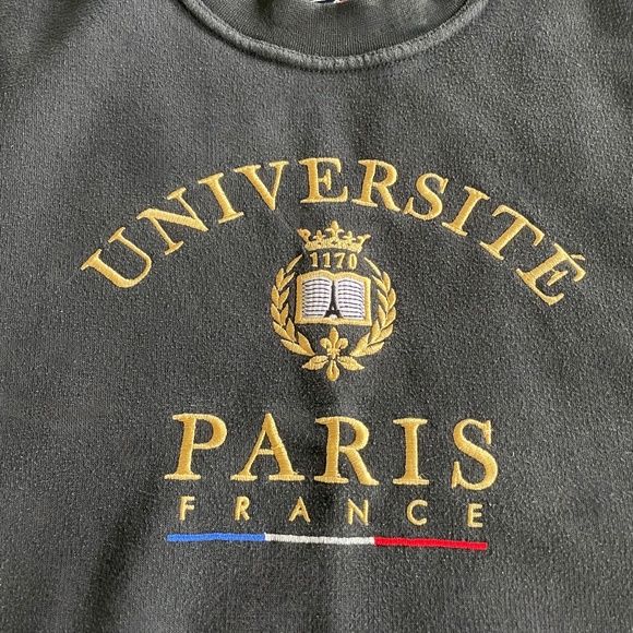 T-shirt Long Sleeves  size M  *UNIVERSITÉ DE PARIS* - Picture 4 of 9